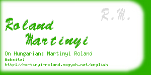 roland martinyi business card